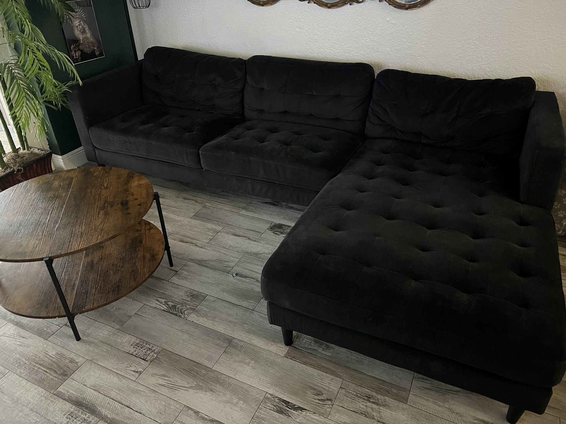 Black Sectional Couch With Chaise 