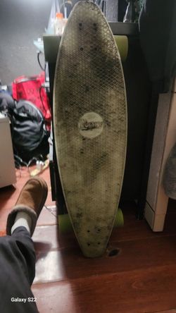 Penny Longboard with Green Wheels