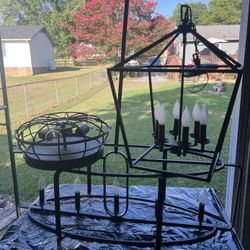3 Bronze Light Fixtures 