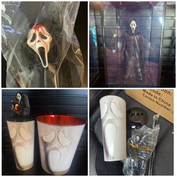 Ghostface popcorn bucket and cups