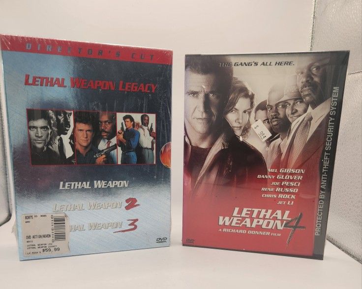 Lethal Weapon Snapcase DVD  Movie Lot Complete Collection 1-4 Mel Gibson