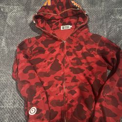 Red Bape Hoodie Size Small 