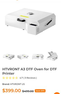 HTVRONT A3 DTF Oven for DTF Printer