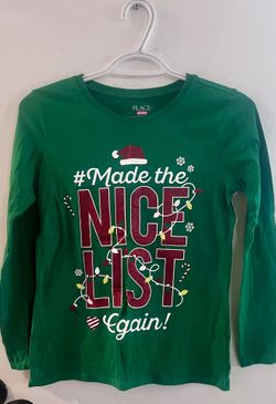 Girls Long Sleeve Christmas shirt (Size L 10/12)