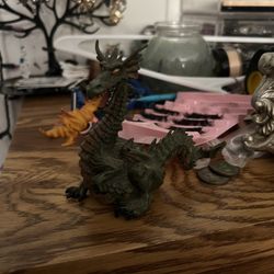  Vintage Green Fire Breathing Dragon