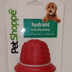 NEW heavy duty large red rubber fire hydrant dog treat hiding chew toy $5 FIRM