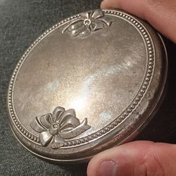 Vintage silver plated mirror from Hong Kong