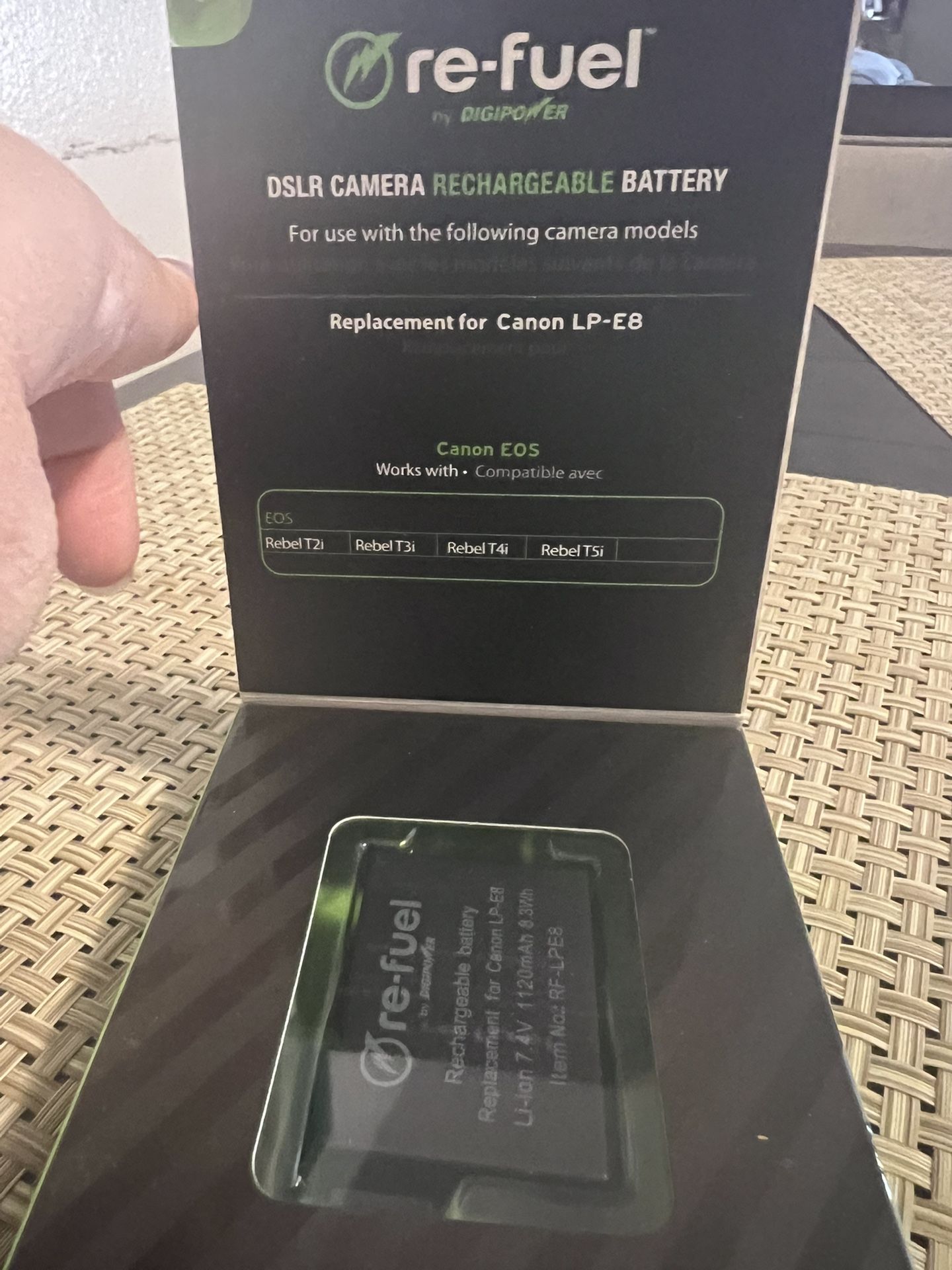 DSLR Canon LP E8 Replacement Battery