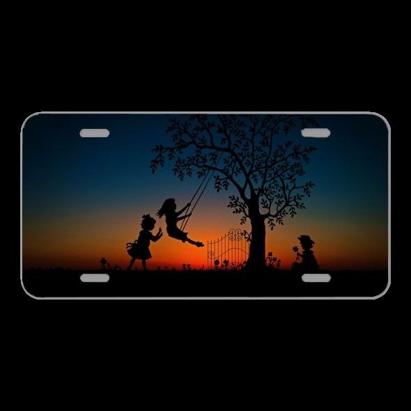 License Plate Novelty Car Front Children Play Rock Swing Leisure