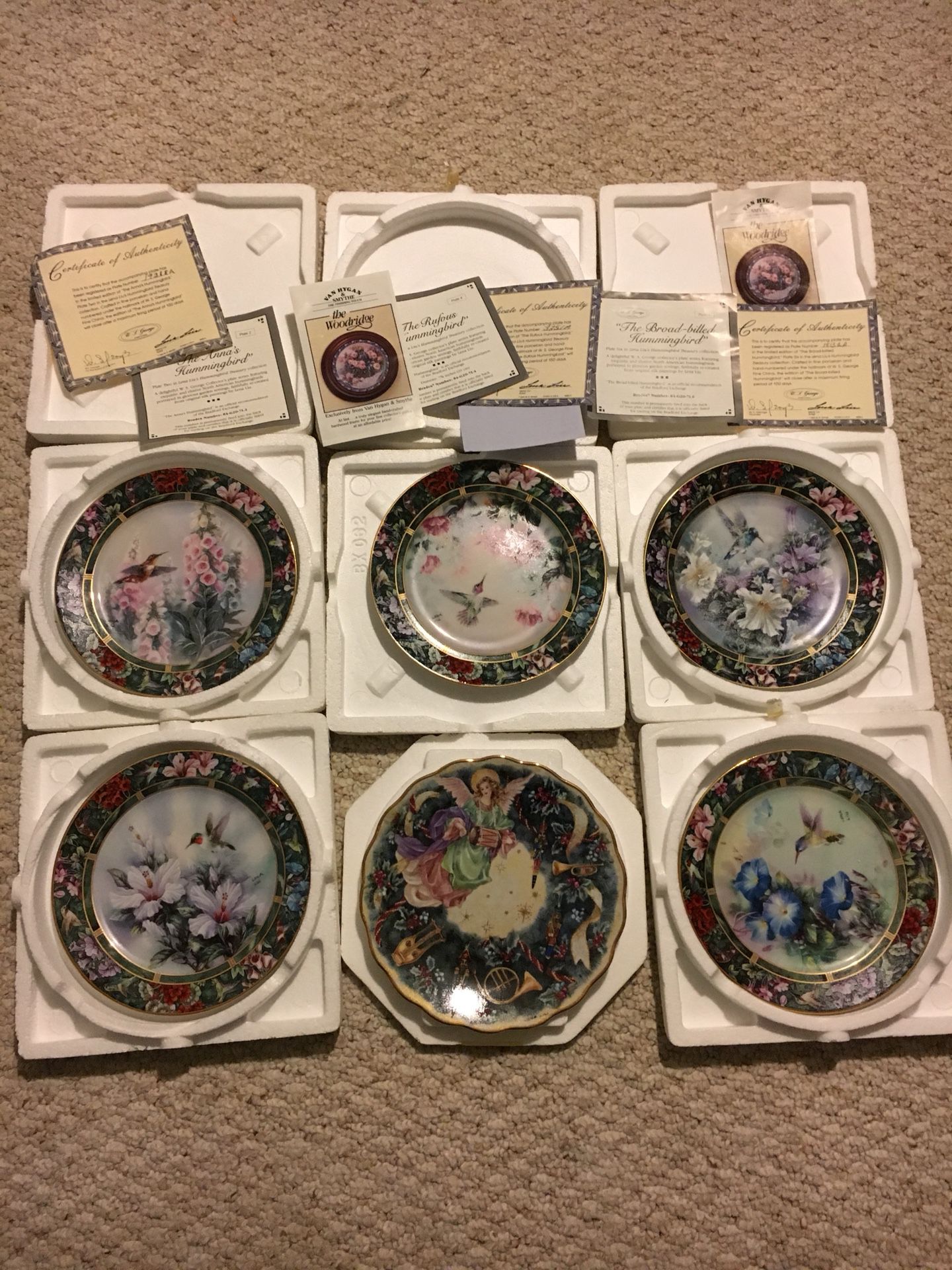 Hand painted decorative plates