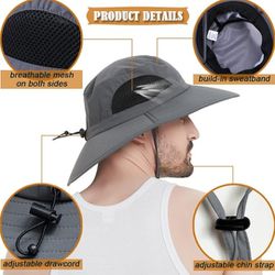 Brand New Men's Sireck Sun Protection Hat, Fishing, Yard Work 50 SPF