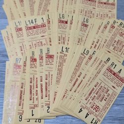 1987 RANDOM Lot of 5 Williamsport Bills New Britain Baseball Ticket McDonald's 