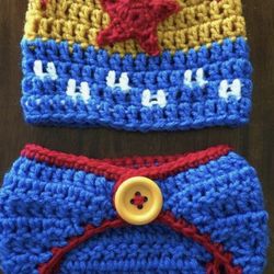 Halloween Wonder Woman Inspired Diaper Cover Outfit 