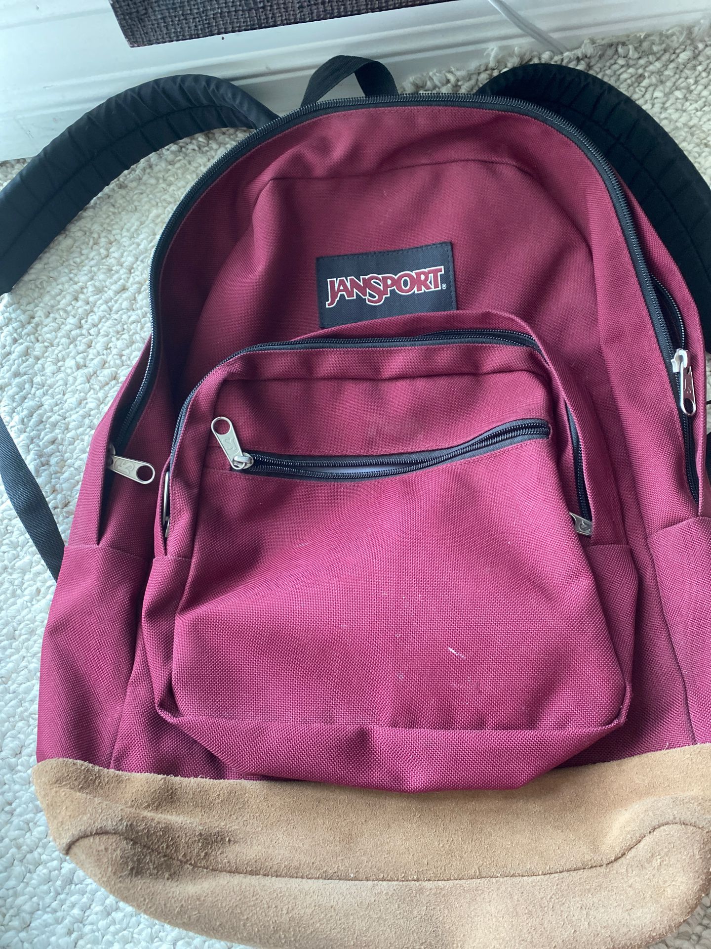 Red Jansport backpack