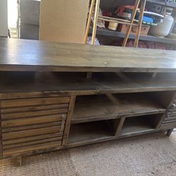 Solid Knotty Alder Tv Counsel 