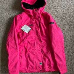 Jacket Womens S Dry Ride Snowboard Ski Insulated Parka Hooded Vented Pink