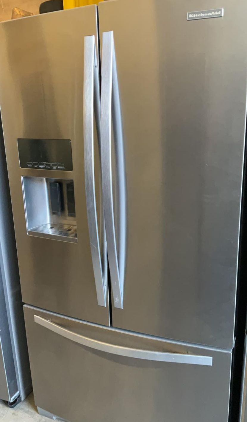 Kitchen Aid 3-Door Silver Fridge