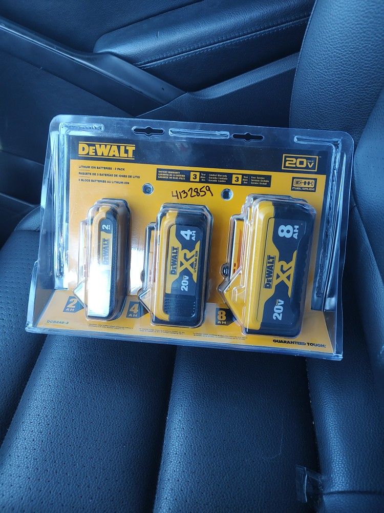 3 Pack Batteries DeWalt