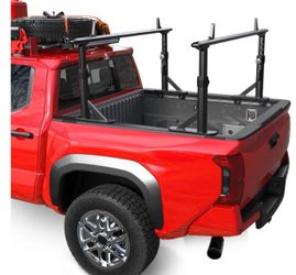 TRUMGETA 800 LBS Truck Ladder Rack, 19"-25" Quick-Adjust Aluminum Truck Bed Rack, Fit For Toyota Tacoma Jeep Gladiator Mid-Size Pickups With Bed Rails