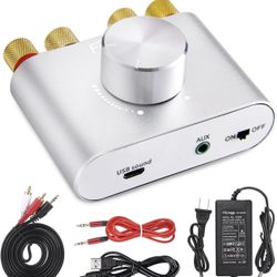 F900S 160W Bluetooth 5.0 Mini Amplifier, 80Wx2 2.0CH Audio Power Amplifier, Hi-Fi Stereo Sound Digital Amp Wireless Speaker Amp Receiver w/AUX/USB/BT 
