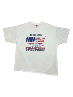 Vintage Y2K USA Still Strong Still Proud NYC 2001 Patriotic Tee XL