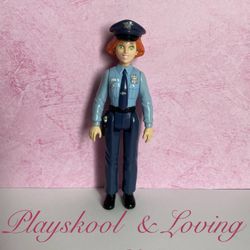 Vintage Police Woman Dollhouse Doll Figure (Hard to Find)