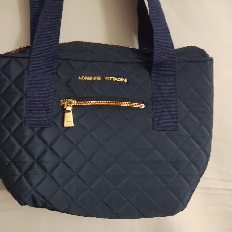 Adrienne Vittadini Navy Blue Lunch Tote Bag