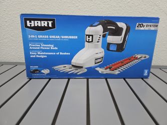 Hart 20V Grass Shear / Shrubber Kit with battery and charger