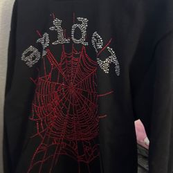 Sp5der OG Rhinestone Hoodie 'Black'