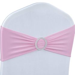 Pink Chair Sashes With Sliding Buckle 99pieces