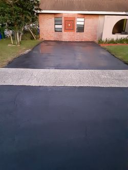 Extra asphalt sealer material commercial grade