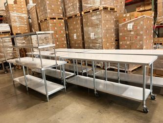 Brand new industrial grade work tables NSF