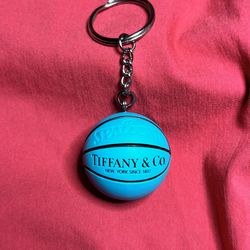 Tiffany & Co. labeled Miniature blue basketball keychain
