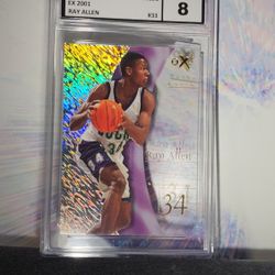 1997-98 E-X2001 Ray Allen HOF Basketball Card #33 UCG NM-MT 8