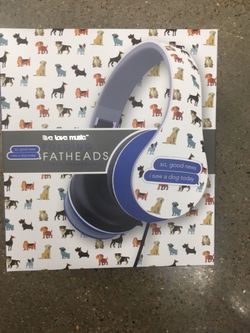 NWT folding fathead headphone dogs