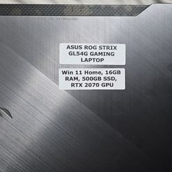 Asus Rog STRIX GL54G GAMING LAPTOP 