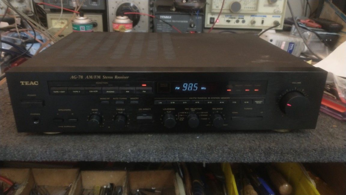 Vintage 80s Teac AG-78 stereo Receiver. Serviced. Works.