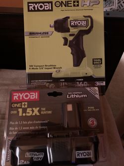 Ryobi Compact Brushless Impact Wrench 18v 3/8