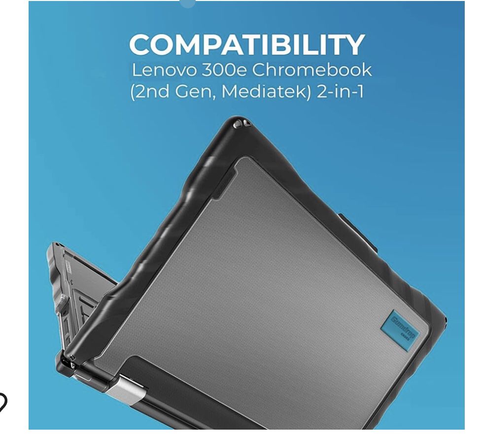  Gumdrop DropTech Laptop Case for Lenovo 300e Chromebook (2nd Gen, MediaTek