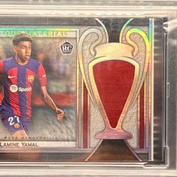 Lamine Yamal 2023-24 Topps Museum Collection UEFA Champions Leauge Momentous Material Jumbo Relics 015/150