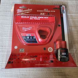 Milwaukee M12 RED LITHIUM Cp2.0 Battery With Charger.