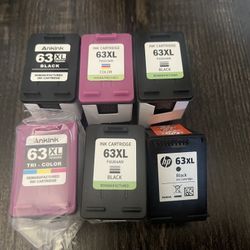 HP 63XL Ink Cartridges - 4 Black, 2 Color - New (Sealed and Open Box)  