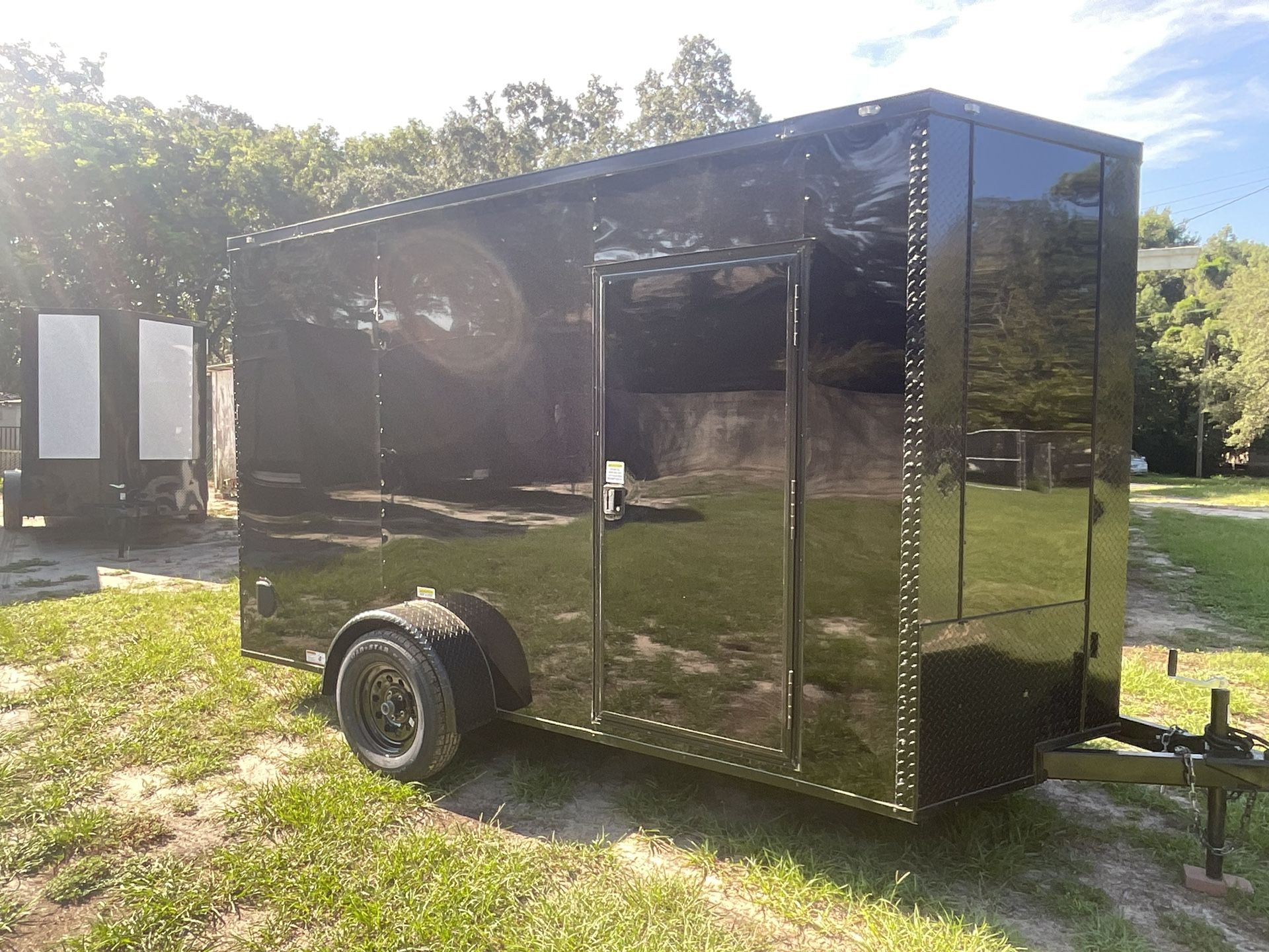 2026 Enclosed Cargo Trailer 6 X 12 Extra Tall 7 Foot Interior With Premium Poly Core Exterior With Title And Warranty In Orlando, Florida