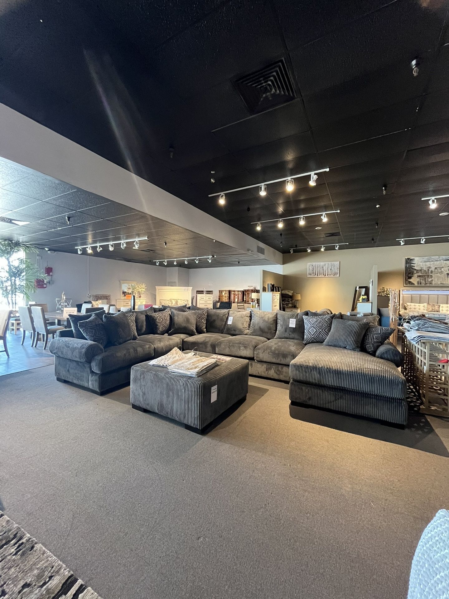 Grey 4PC Chaise Sectional Couch