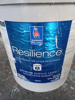 5 gallons exterior satin beige paint