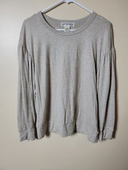 NWT Cut & Paste Long Sleeve shirt Oatmeal Size L