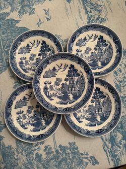 Wedgewood blue willow saucers