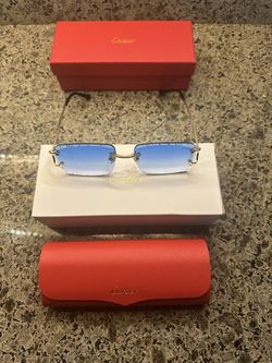 Blue Lense Cartier Glasses