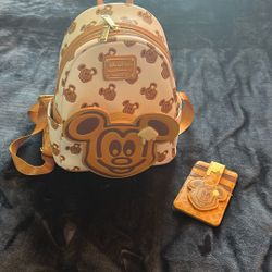 Disneyland Loungefly Mini Waffle Backpack