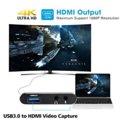 4K HDMI Video Capture Card – USB 3.0 Streaming & Recording